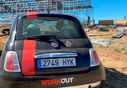 Coche Workout Events en montaje