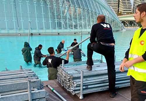 Montaje maratón Ciudad de las Artes y las Ciencias de Valencia