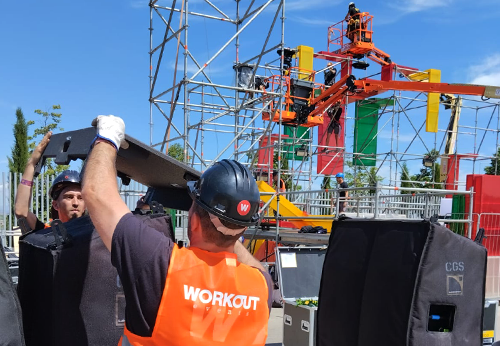Personal de montaje para festivales - Workout Events