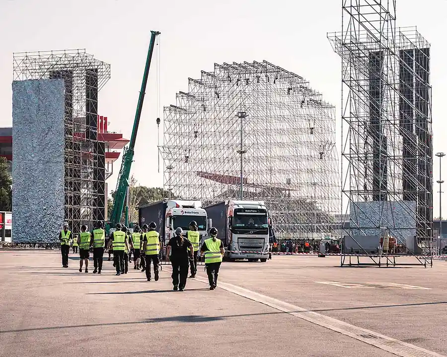 Estructura de concierto terminada