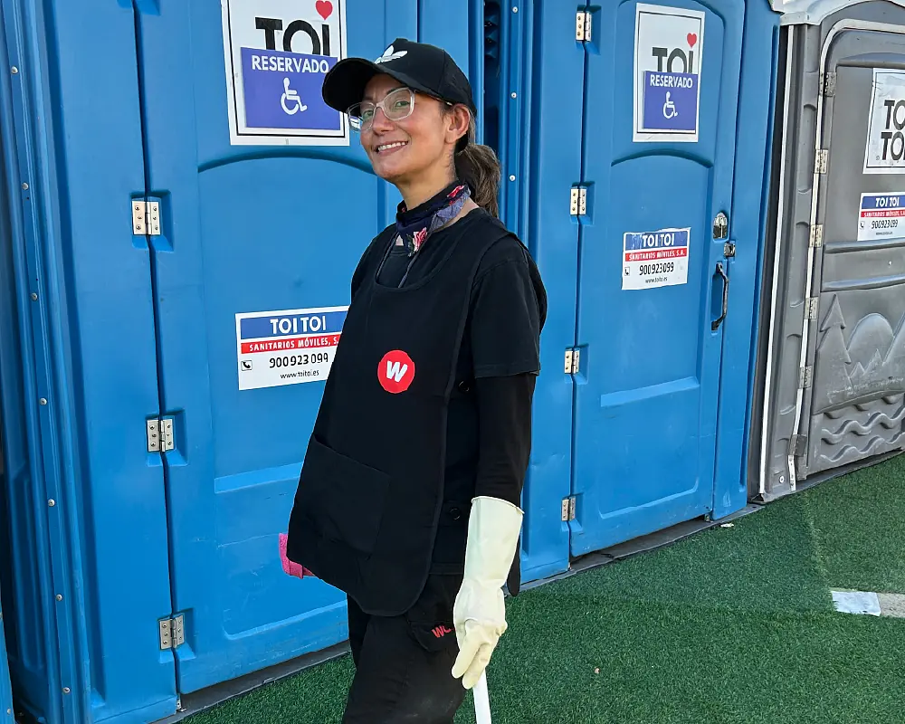 Cleaning staff woman smiling