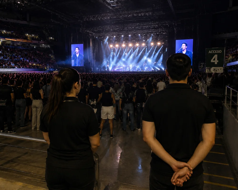 equipo de acomodadores para conciertos