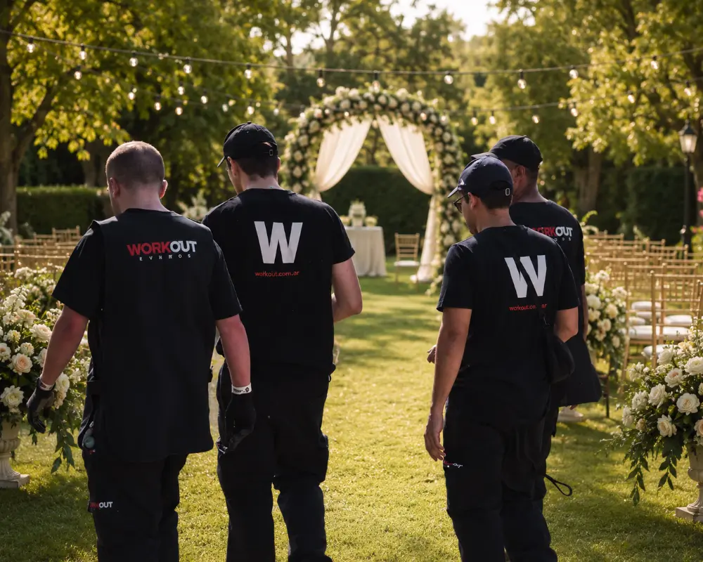 Professional wedding cleaning team